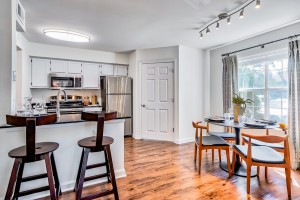 Two Bedroom Apartments in Knoxville, TN - Kitchen with Breakfast Bar and Dining Room  